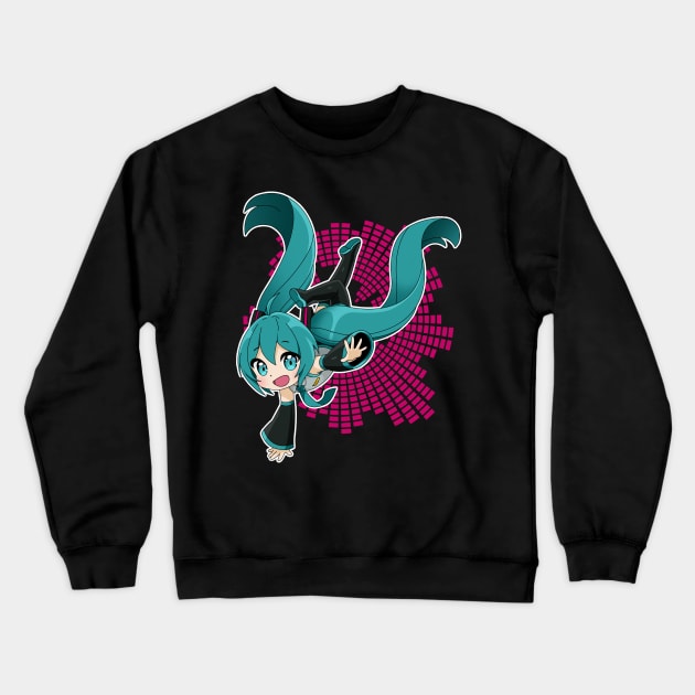 Chibi Miku Crewneck Sweatshirt by WarGreymonZero